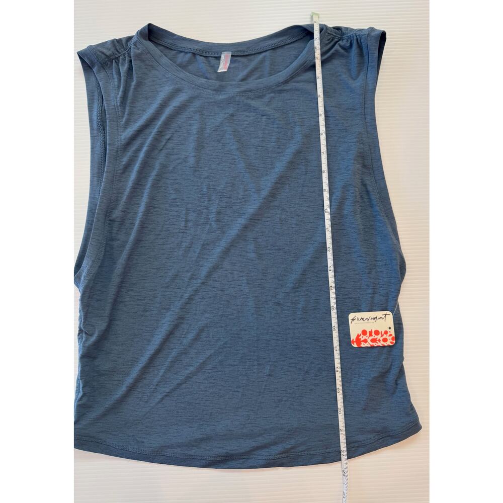 Free People Movement Sport Mode Muscle Tank Large Blue NWT Athleisure Oversized - Picture 9 of 16